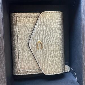 Coach Gold Textured Wallet